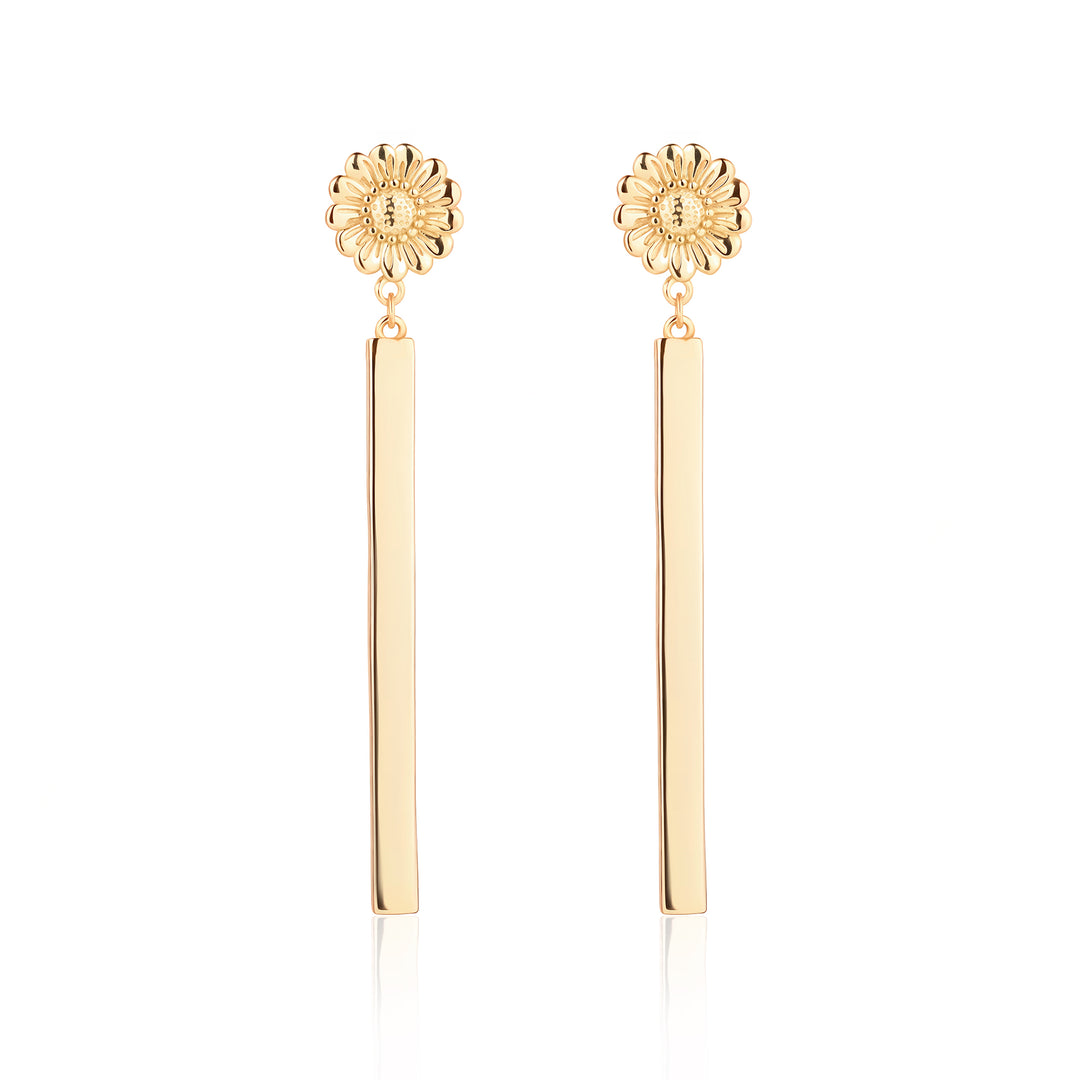 Gold Vermeil Amelia Flower Drop Earrings