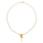 Load image into Gallery viewer, Gold Vermeil Ella Rose Pearl necklace 
