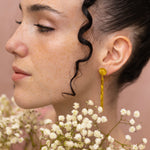 Load image into Gallery viewer, Gold Vermeil Amelia Flower Drop Earrings
