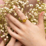 Load image into Gallery viewer, Gold Vermeil Blossom Flower Ring
