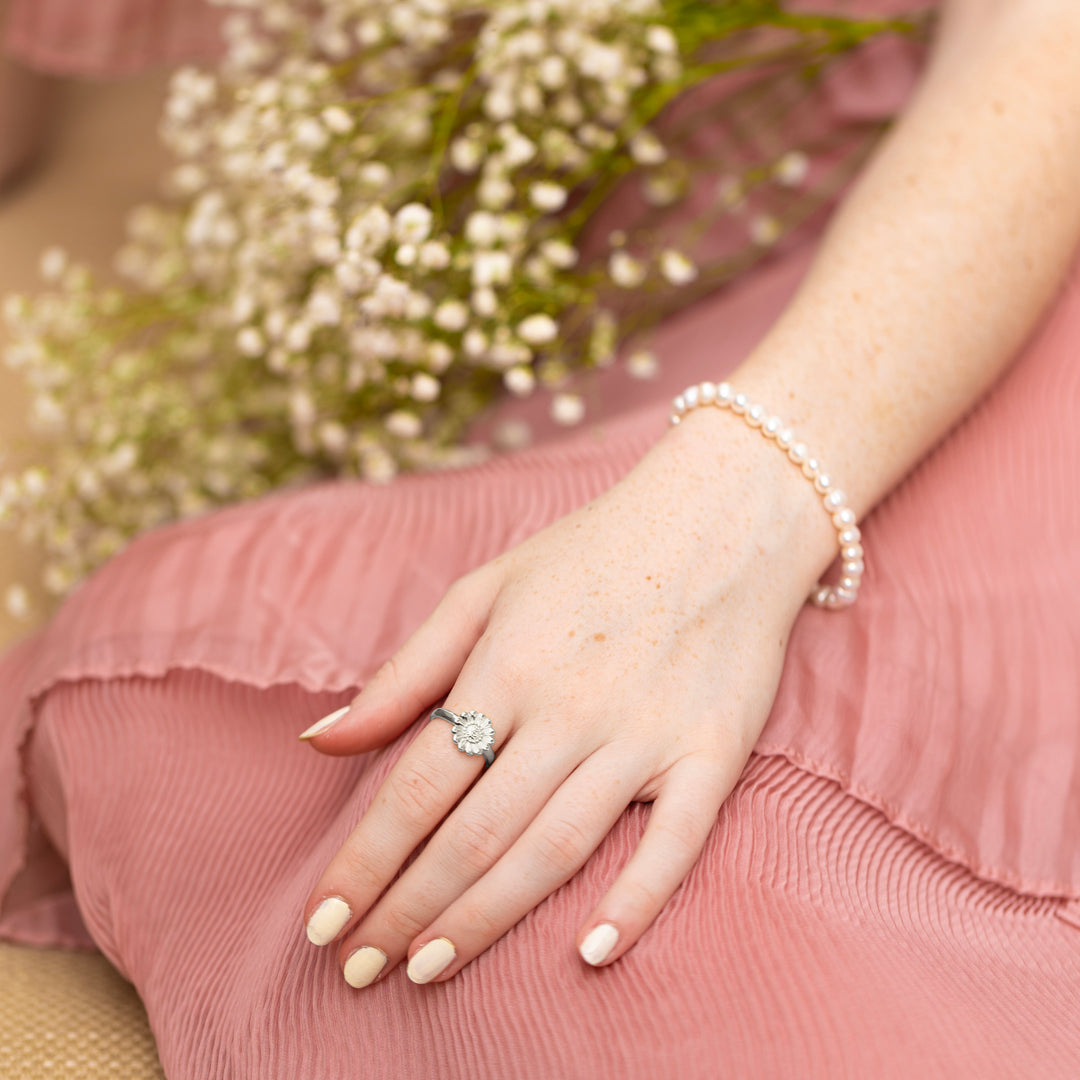 Sterling Silver Blossom Flower Ring